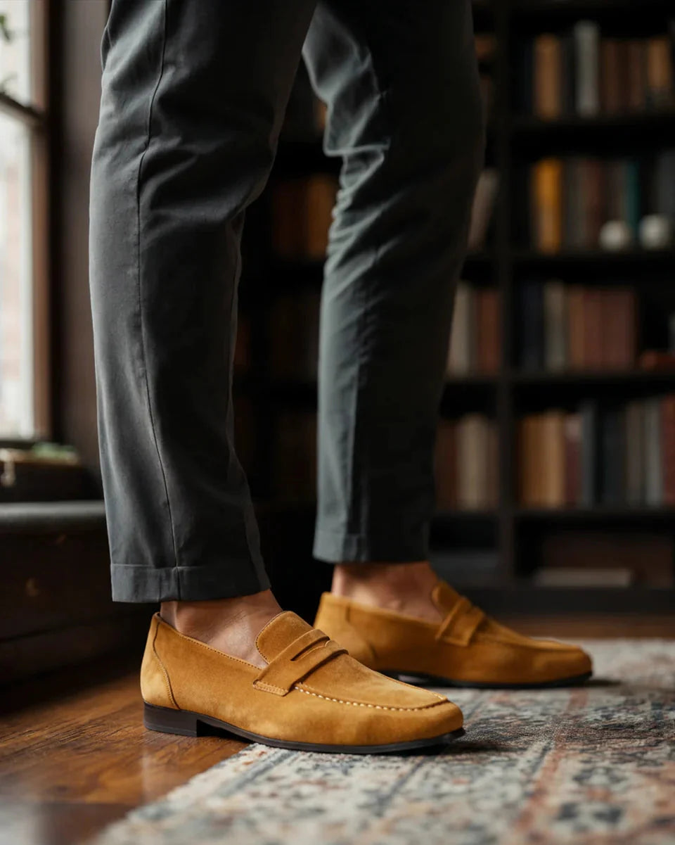 Monarch Suede Penny Loafers