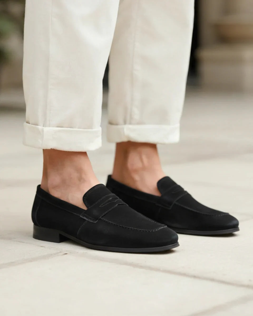 Monarch Suede Penny Loafers
